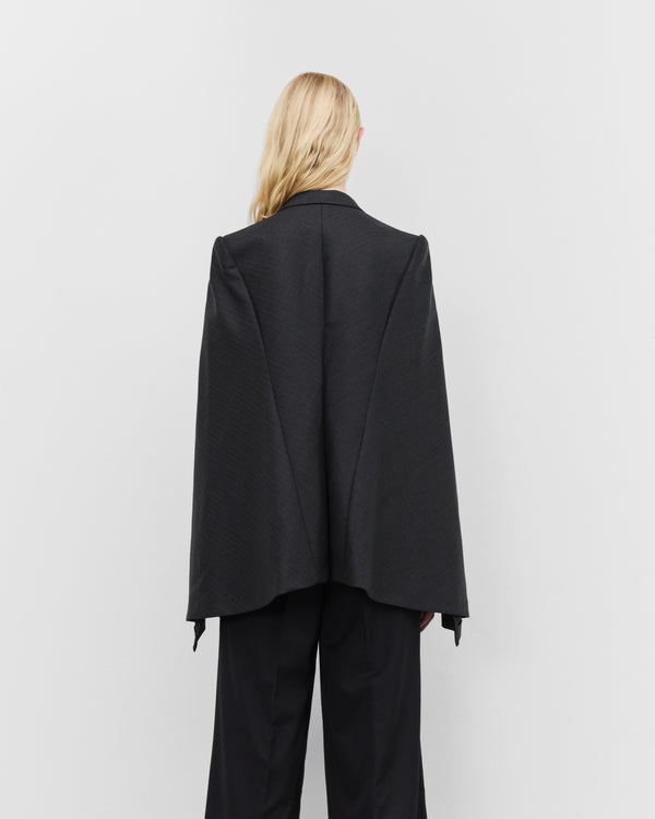 Junya Watanabe - Women's Single Breasted Blazer - (Charcoal Pin Stripe)