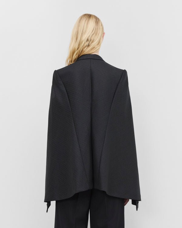 Junya Watanabe - Women's Single Breasted Blazer - (Charcoal Pin Stripe)
