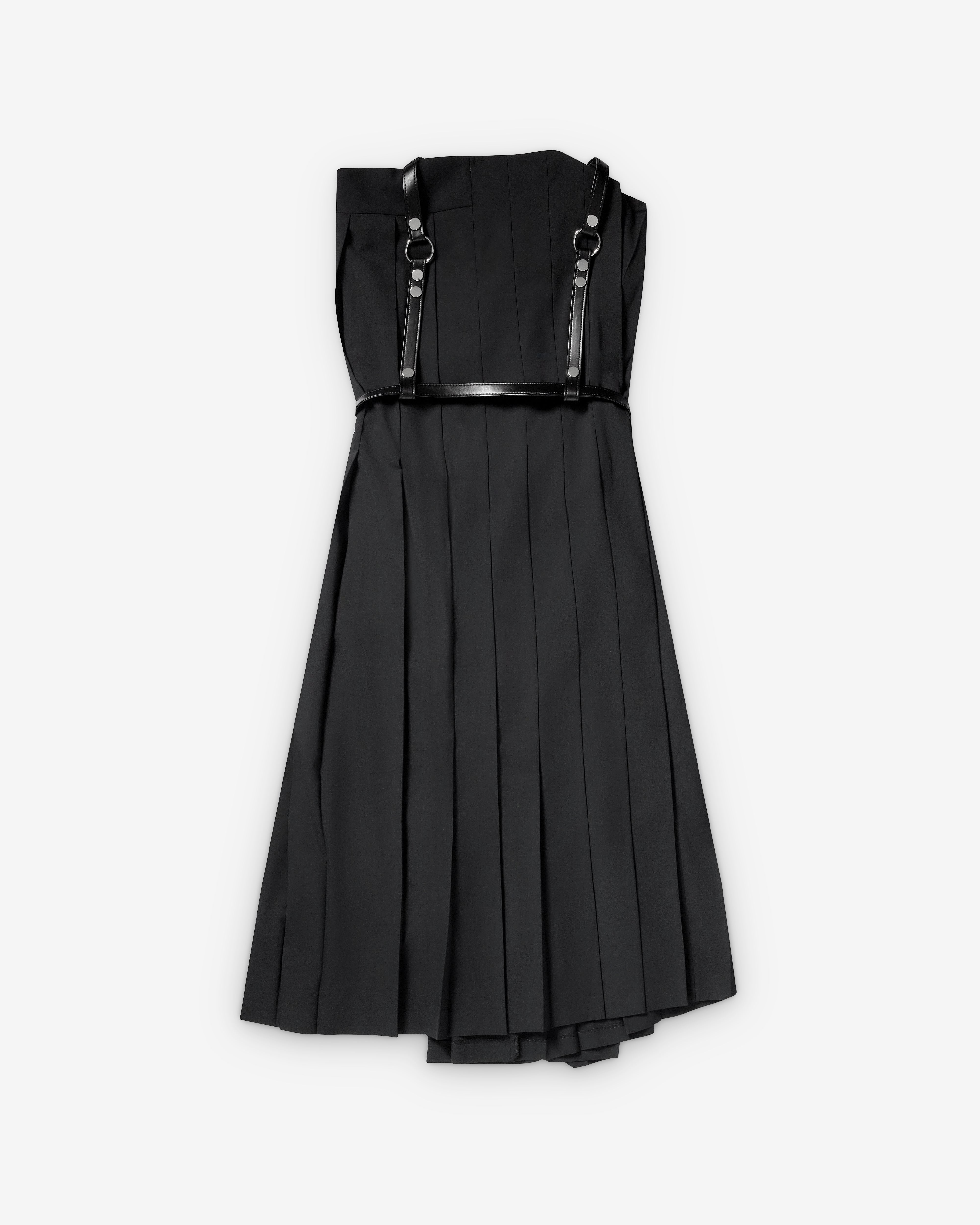 ノワール ケイニノミヤ ギャルソン プリーツ ハーネス sacai junya Junya Watanabe: Women's Pleated Dress with Harness (Black) | DSMNY