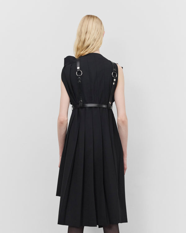Junya Watanabe - Women's Pleated Dress with Harness - (Black)