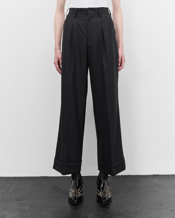 Junya Watanabe - Women's Pin Stripe Suit Trousers - (Grey)