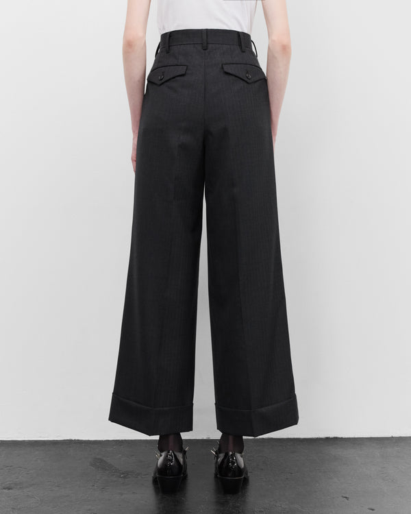 Junya Watanabe - Women's Pin Stripe Suit Trousers - (Grey)