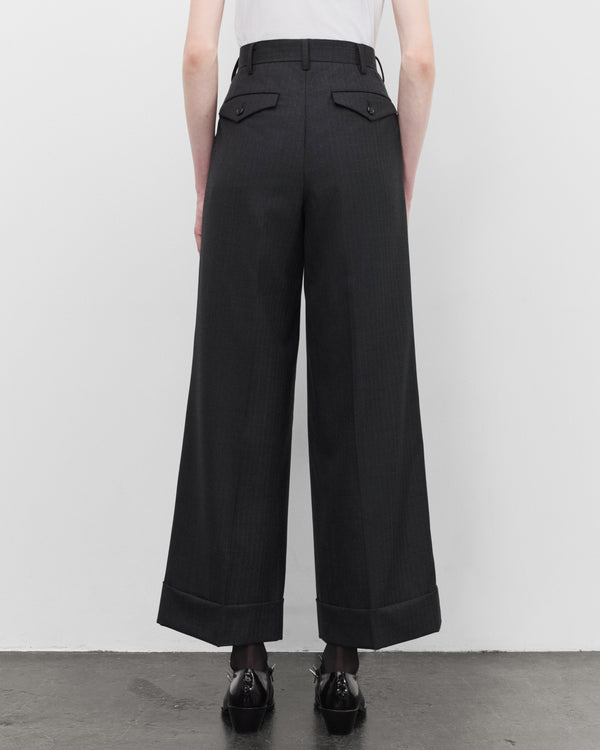 Junya Watanabe - Women's Pin Stripe Suit Trousers - (Grey)