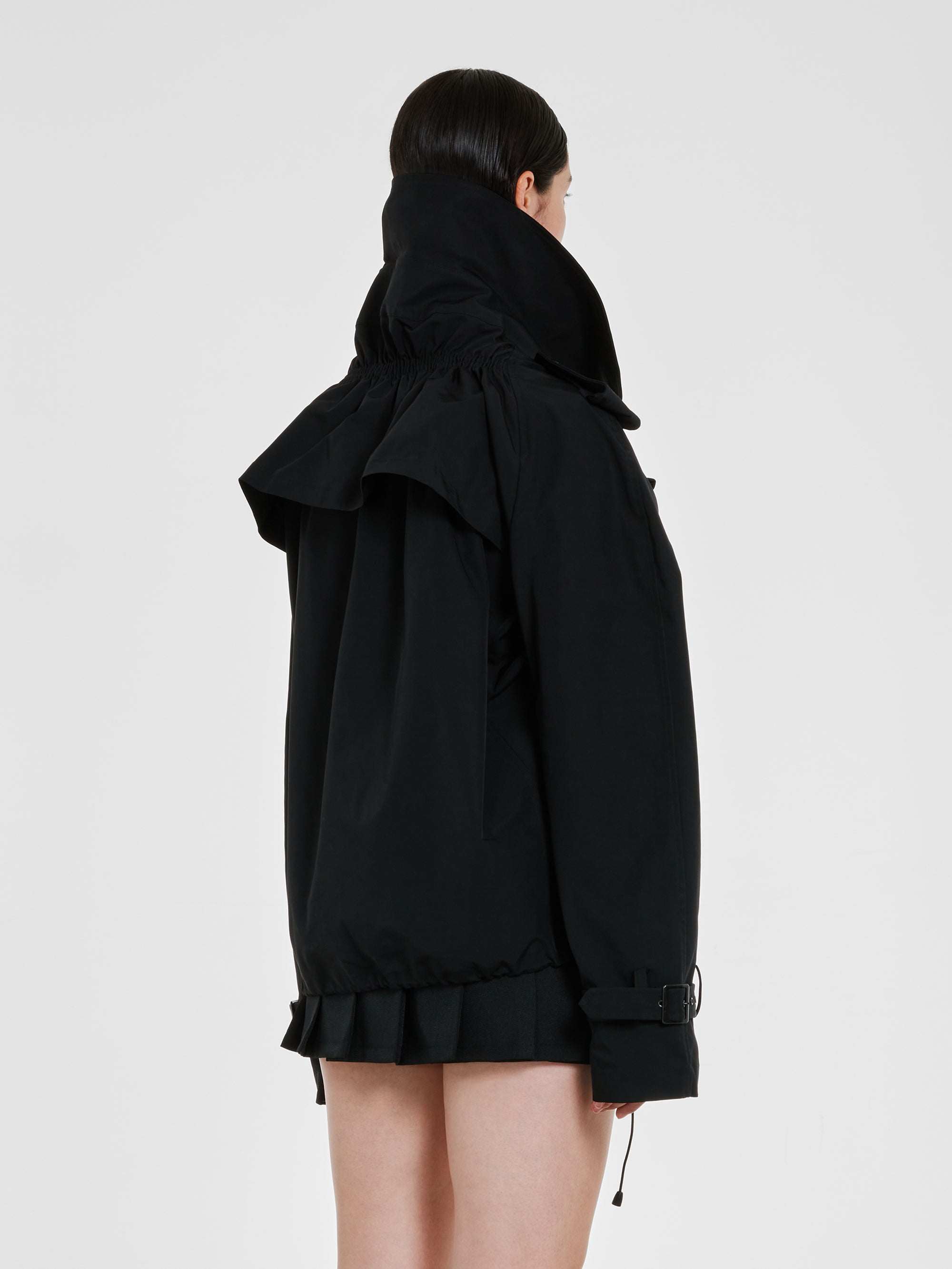 Junya Watanabe - Women's Buttoned Pea Coat - (Black) view 3
