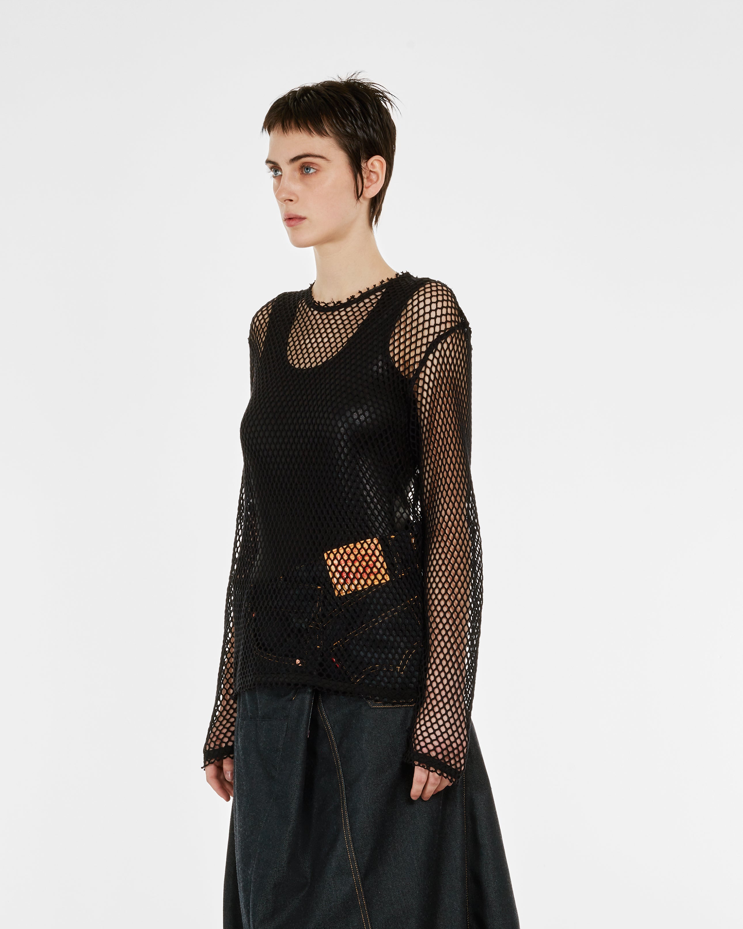 Junya Watanabe - Women's Mesh Long Sleeve Top - (Black)