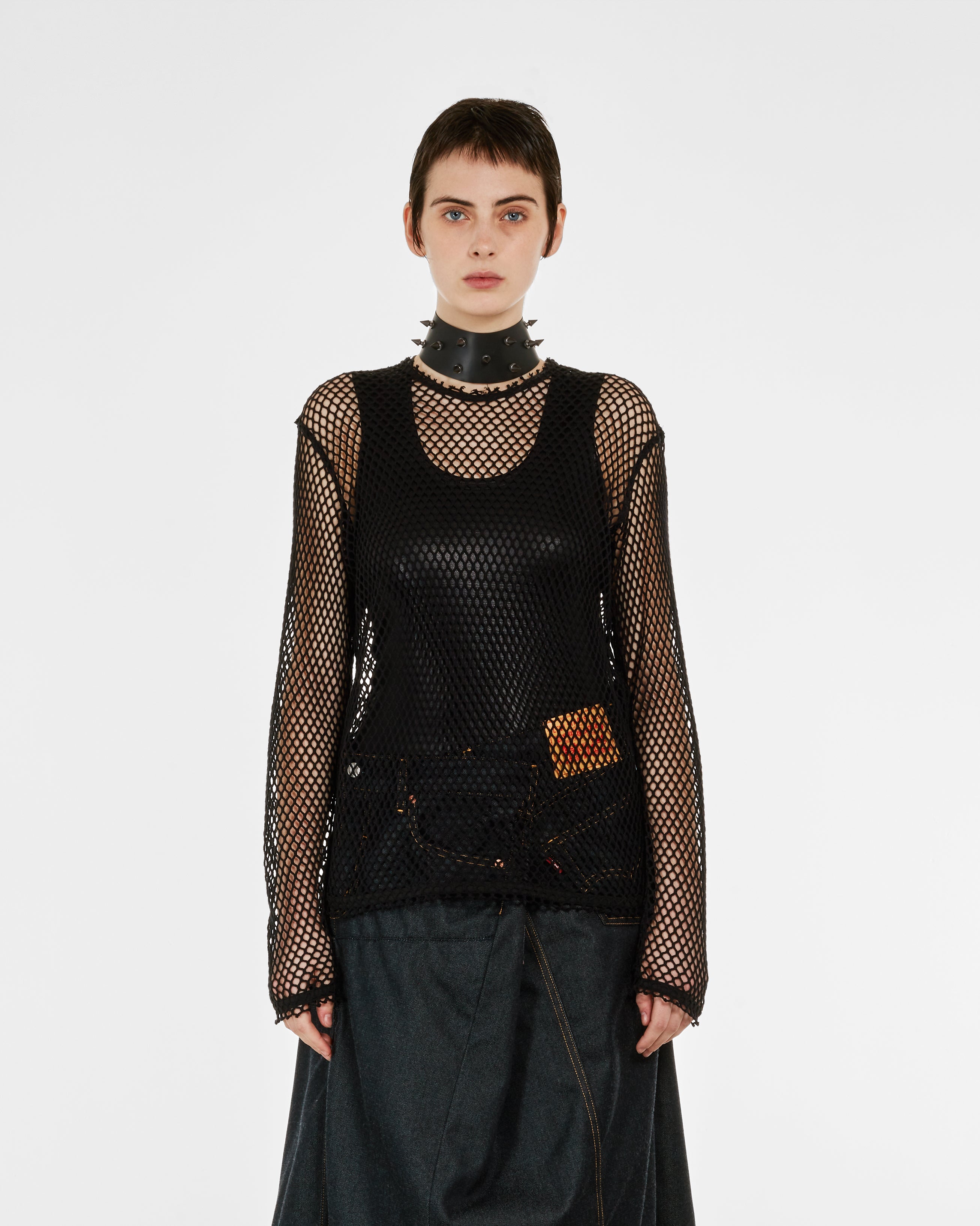 Junya Watanabe - Women's Mesh Long Sleeve Top - (Black)