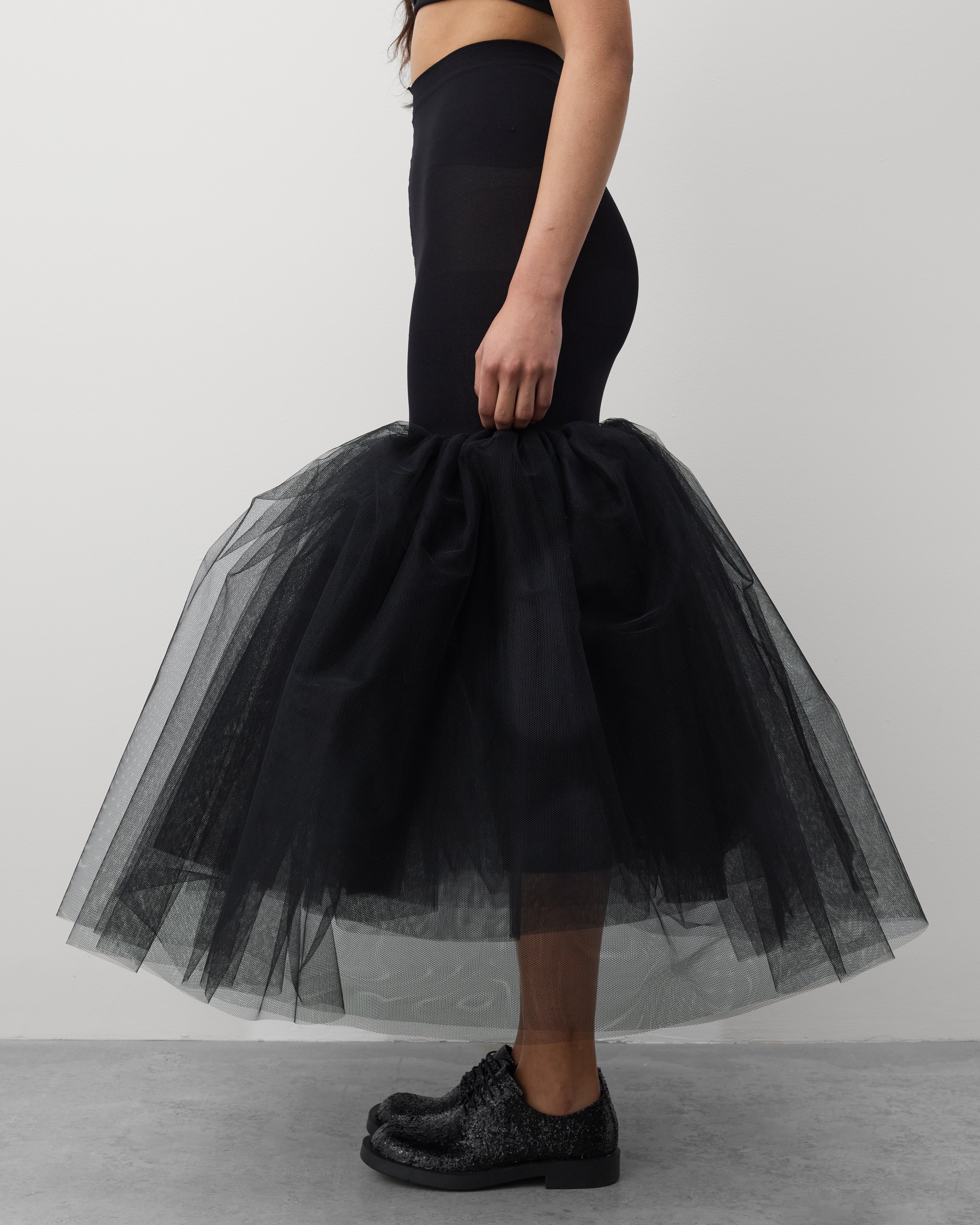 Junya Watanabe: Women's Tulle Bubble Skirt (Black) | DSMNY E-SHOP