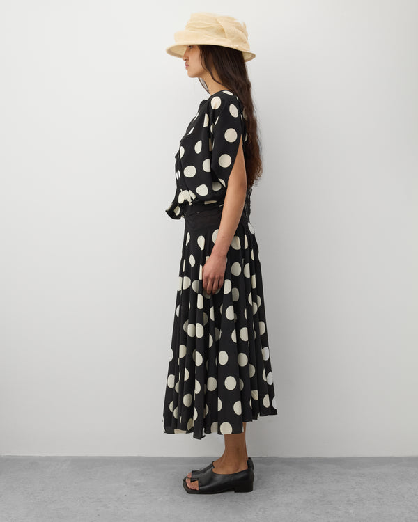 Junya Watanabe - Women's Polka Dot Maxi Dress - (Black/White)
