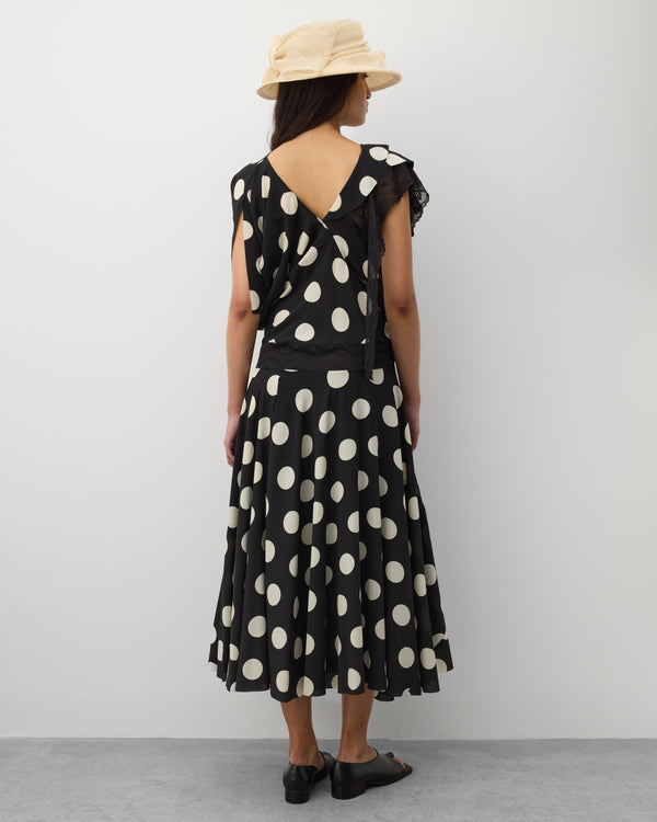 Junya Watanabe - Women's Polka Dot Maxi Dress - (Black/White)