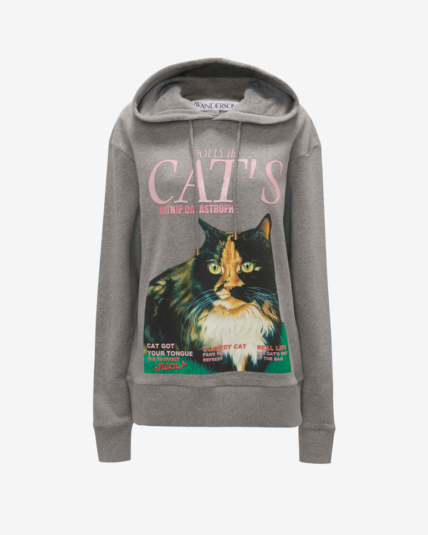 JW Anderson - Women's Cat Print Hoodie - (Mid Grey)