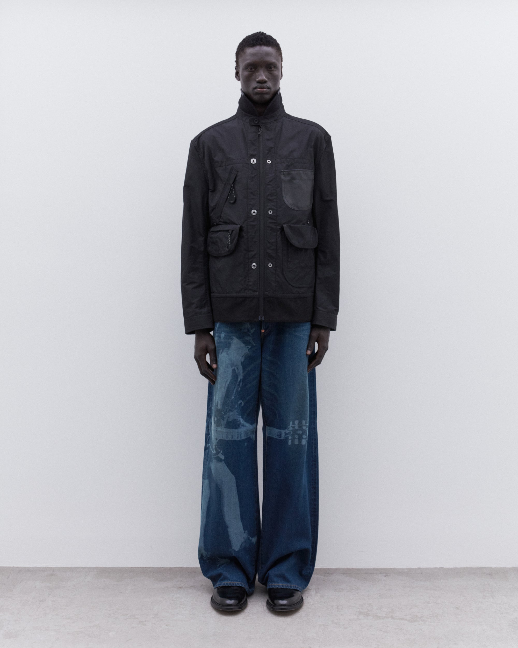 eYe Junya Watanabe MAN: Oakley Laminated Jacket (Black) | DSMNY E-SHOP