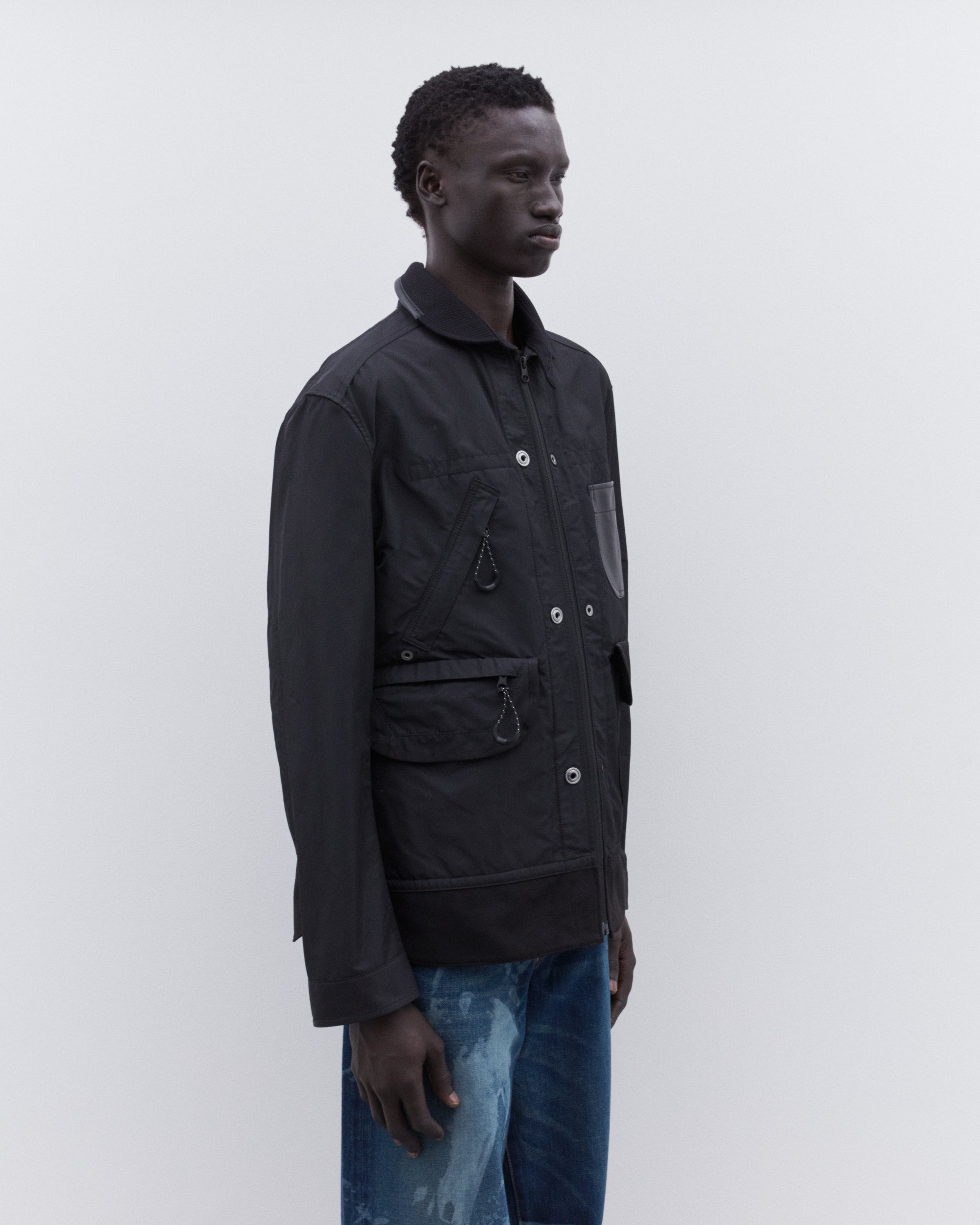 eYe Junya Watanabe MAN: Oakley Laminated Jacket (Black) | DSMNY E-SHOP