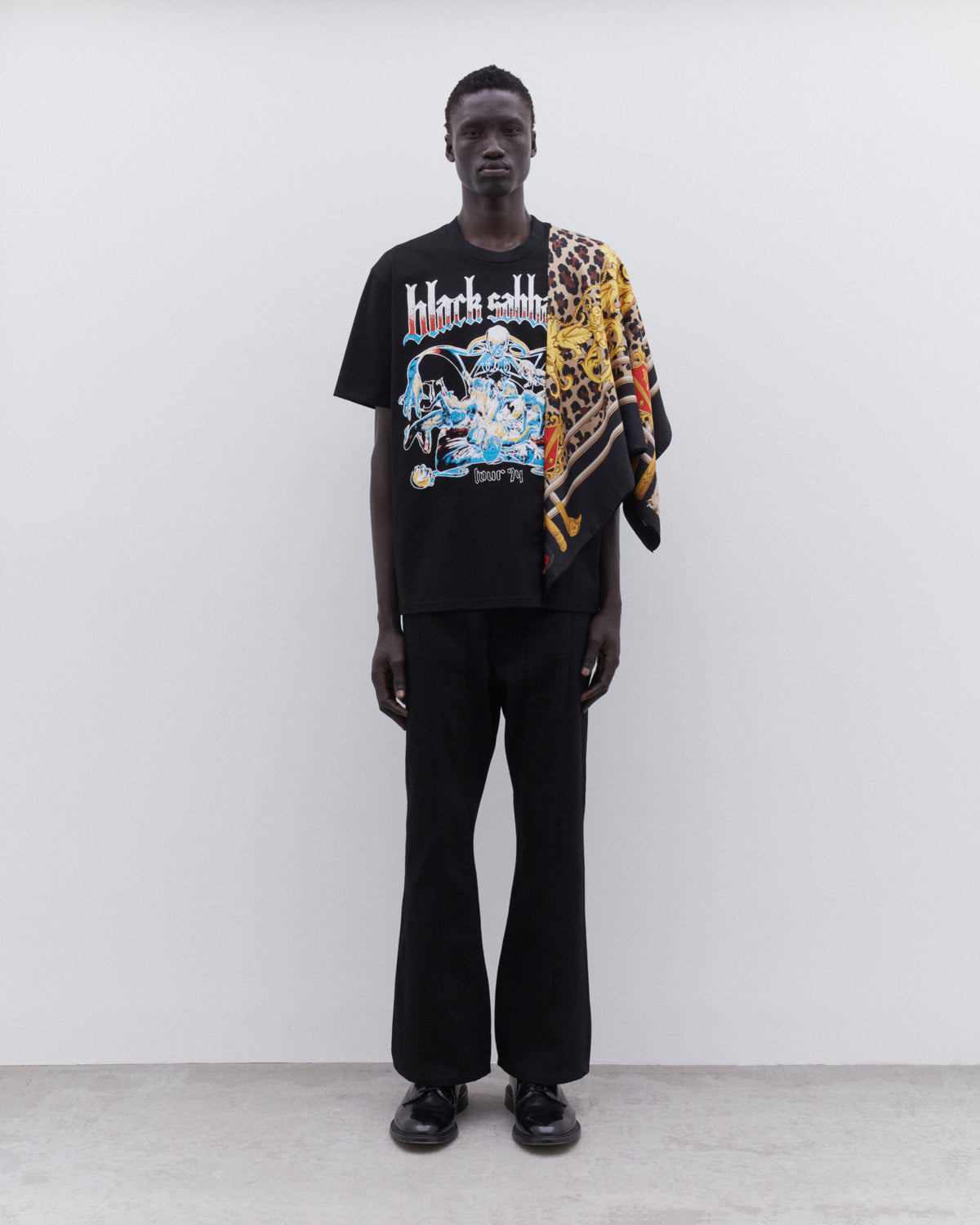 Junya Watanabe MAN: Black Sabbath Caped T-Shirt (Black) | DSMNY E-SHOP