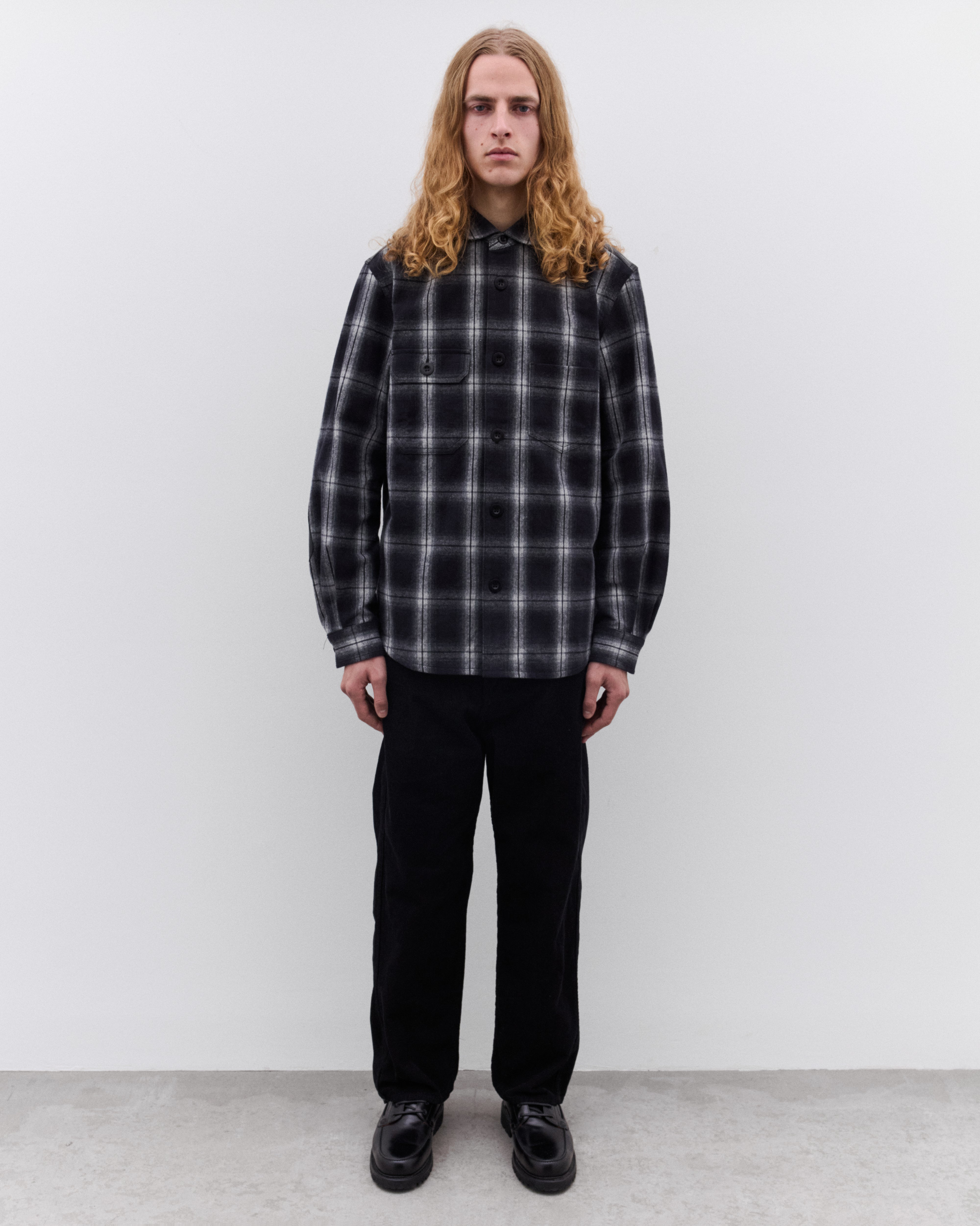 ハニチェリ♪ Junya Watanabe Man: Men's Panelled Shirt (Black/White) | DSMNY E-SHOP