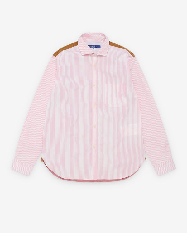Junya Watanabe Man - Men's Stripe & Check Shirt - (Pink)