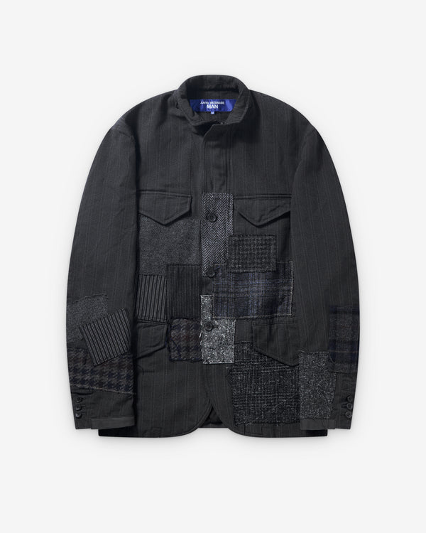 Junya Watanabe Man - Men's Patchwork Zip Blazer - (Grey/Mix)