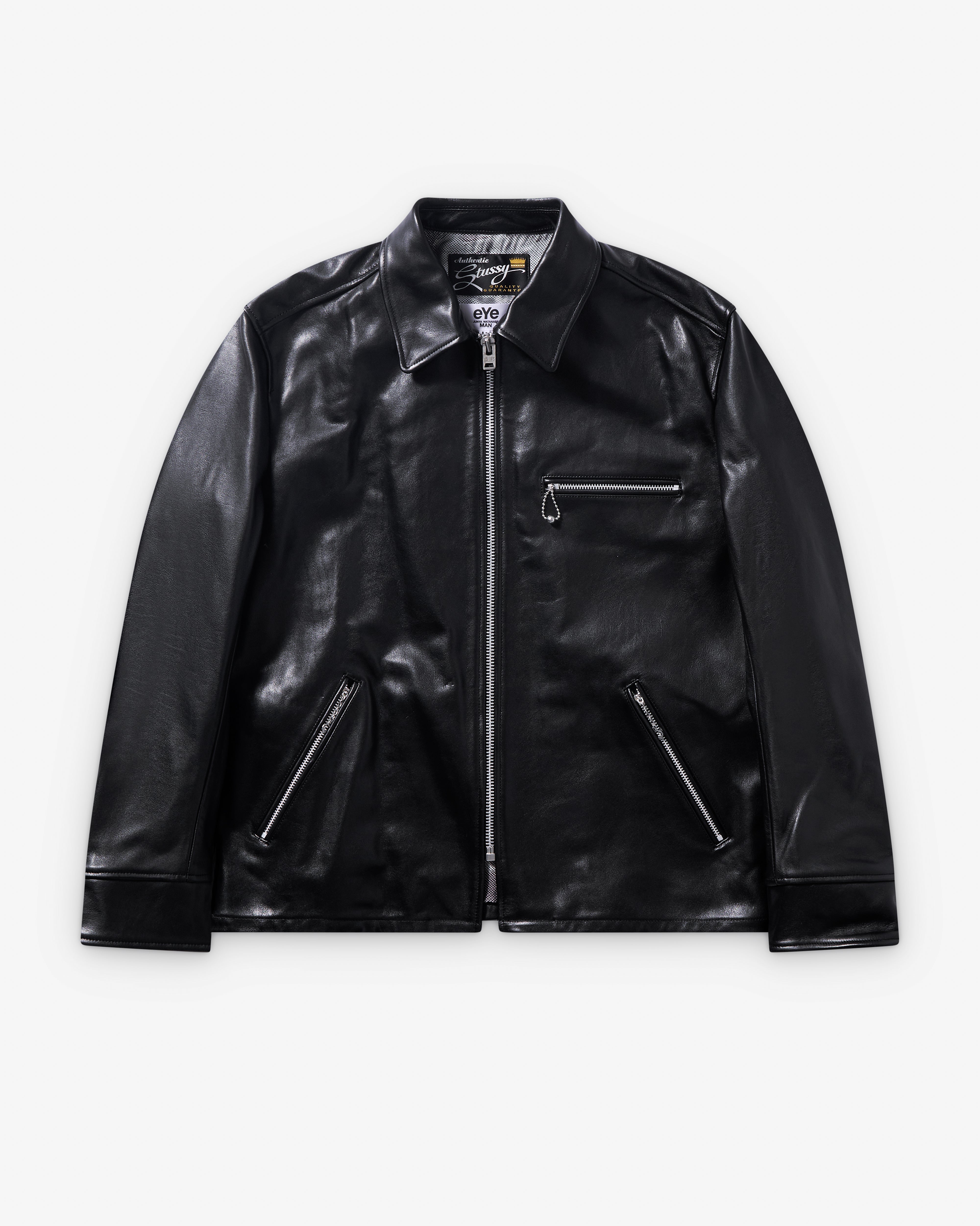ジャケット　STUSSY eye Junya Watanabe Man: Men's Stüssy Leather Jacket (Black