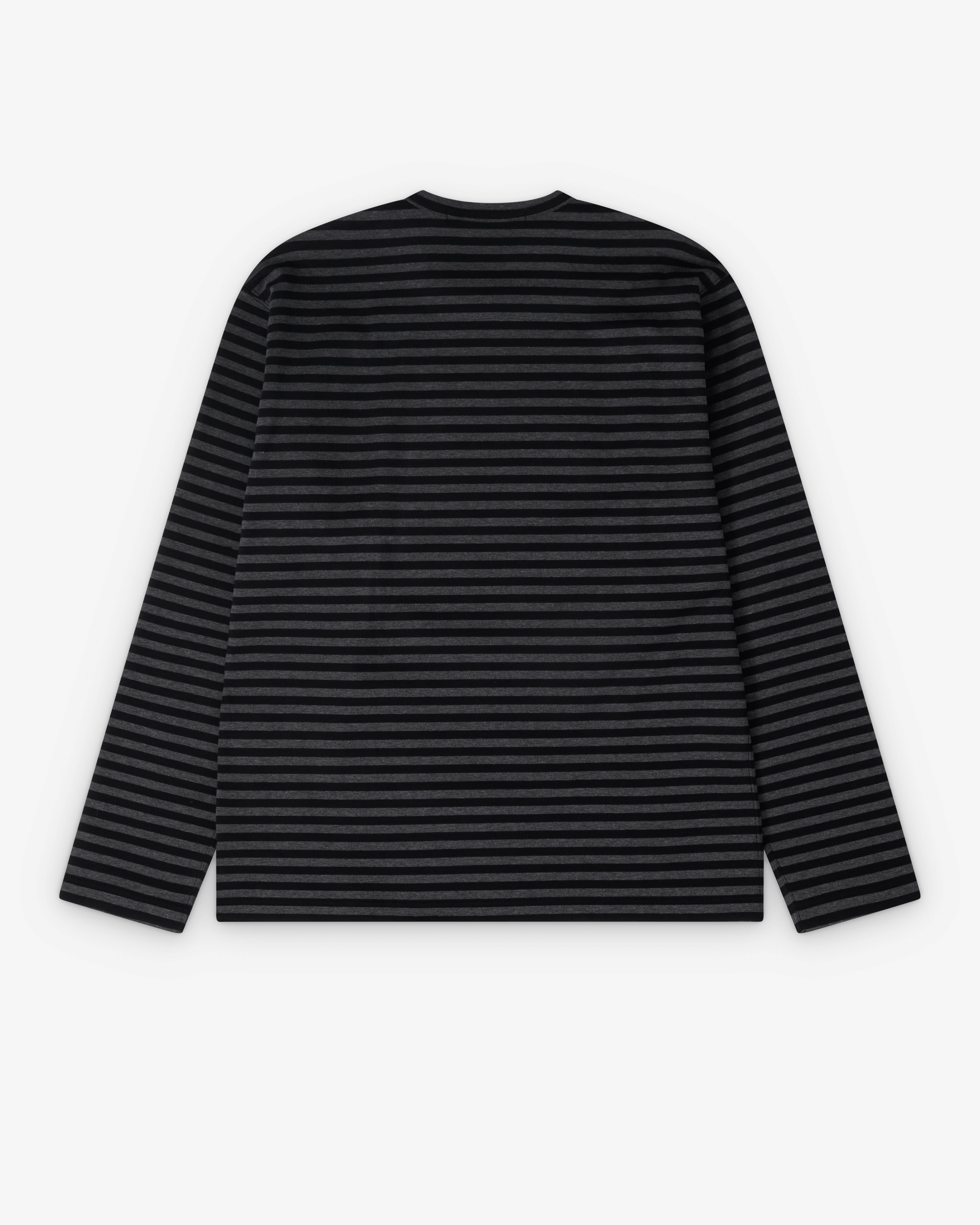 Junya Watanabe Man: Men's Longsleeve Striped T-Shirt (Black/Grey