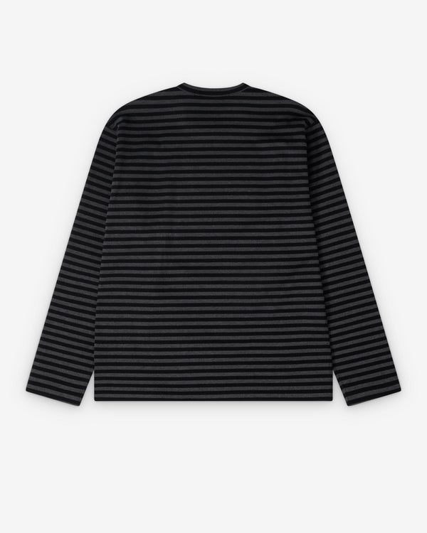 Junya Watanabe Man - Men's Longsleeve Striped T-Shirt - (Black/Grey)