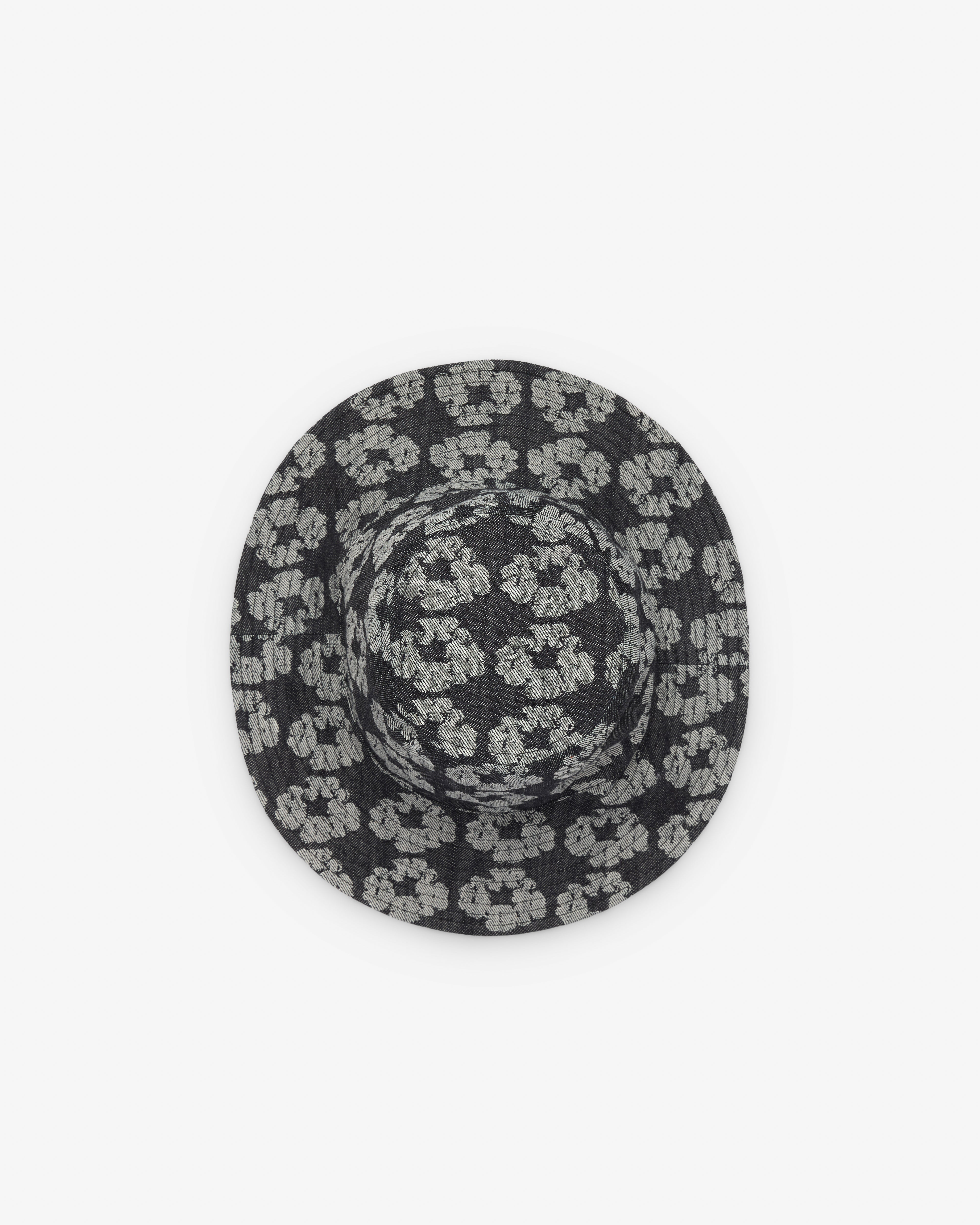 Denim Tears: Men's Jacquard Wreath Bucket Hat (Washed Black