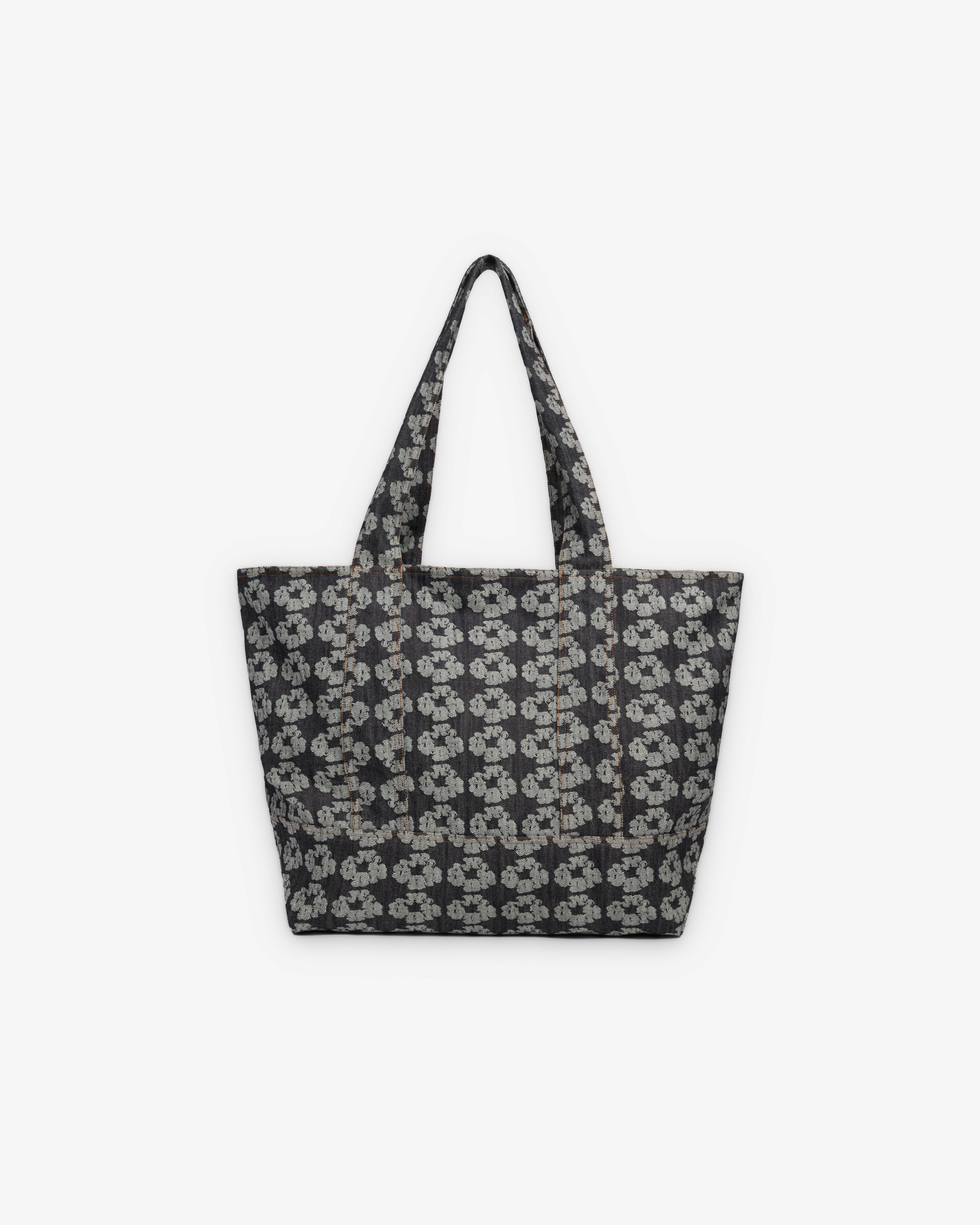 Denim Tears: Men's Jacquard Wreath Denim Tote Bag (Dark Wash