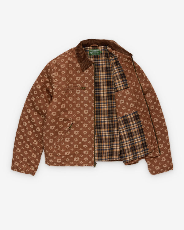 Denim Tears - Men's Jacquard Wreath Workwear Jacket - (Brown)