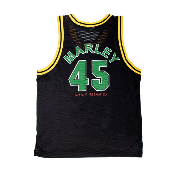 Online Ceramics - Bob Marley Mesh Basketball Jersey - (Black)