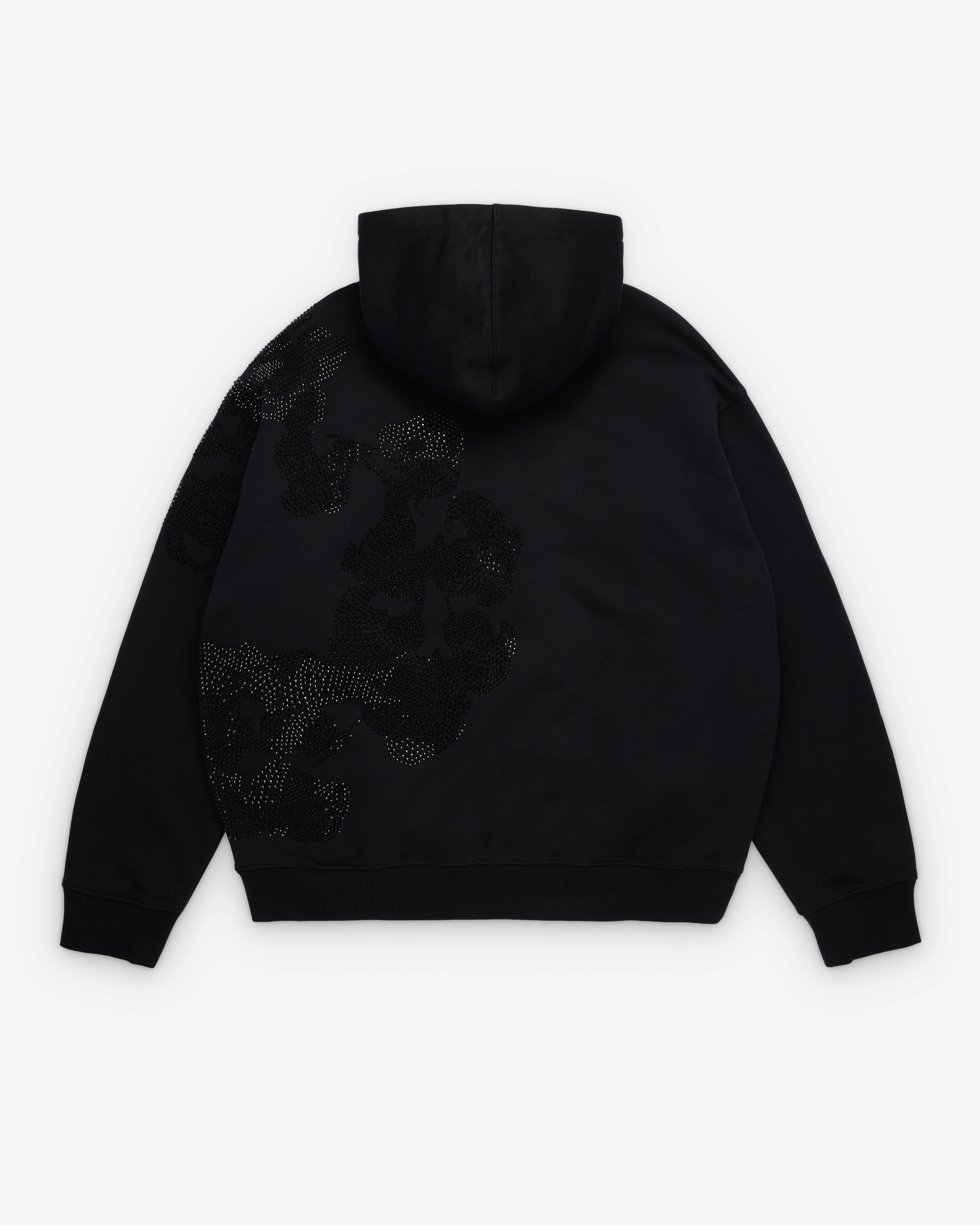 Denim Tears: Men's Jumbo Wreath Pull Over Hoodie (Black) | DSMNY E