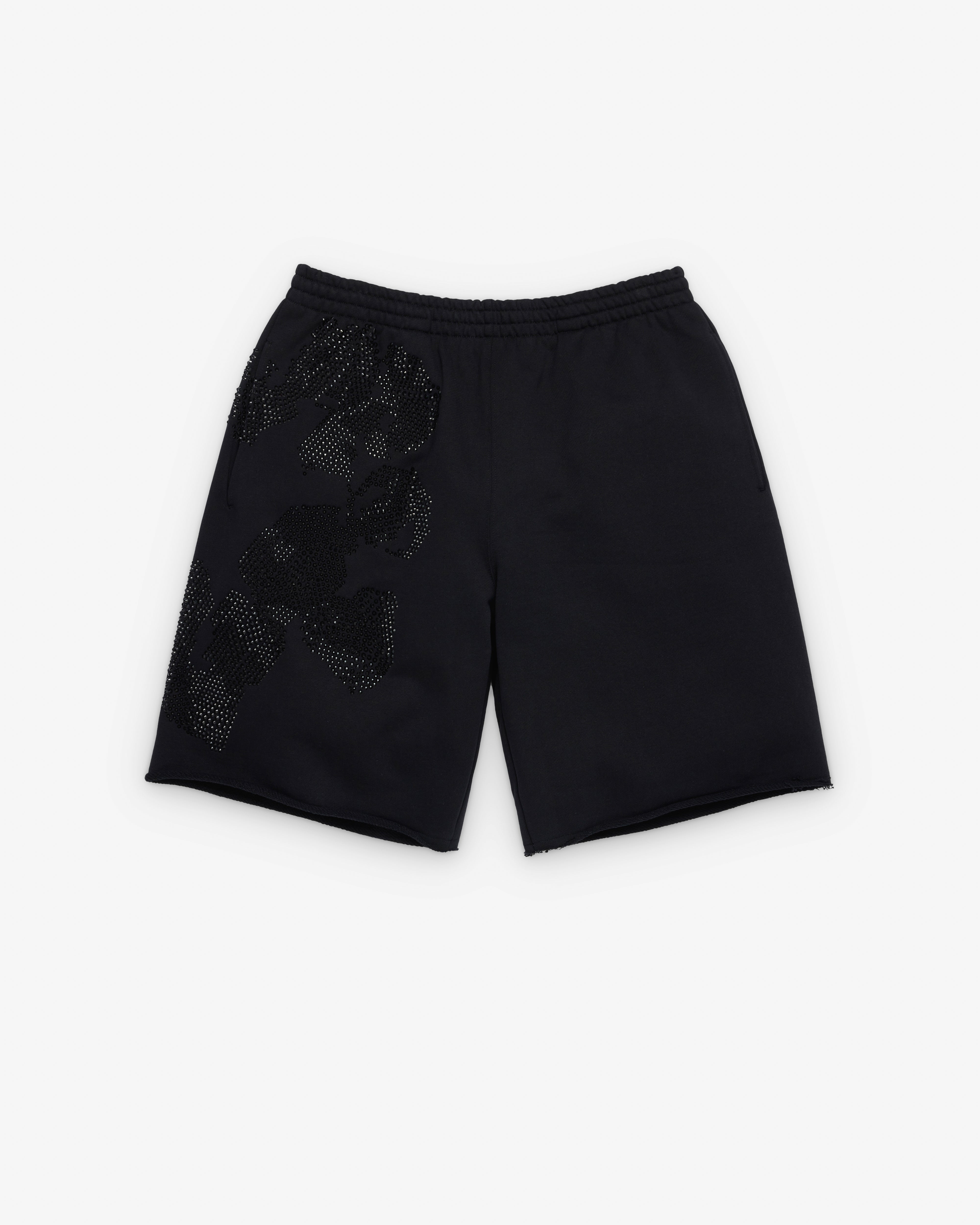 DENIM TEARS ハーフパンツ　黒　Sサイズ Denim Tears: Men's Jumbo Wreath Sweatshort (Black) | DSMNY E-SHOP