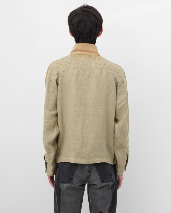 Kartik Research - Men's Harrington Jacket - (Pista/Beige)