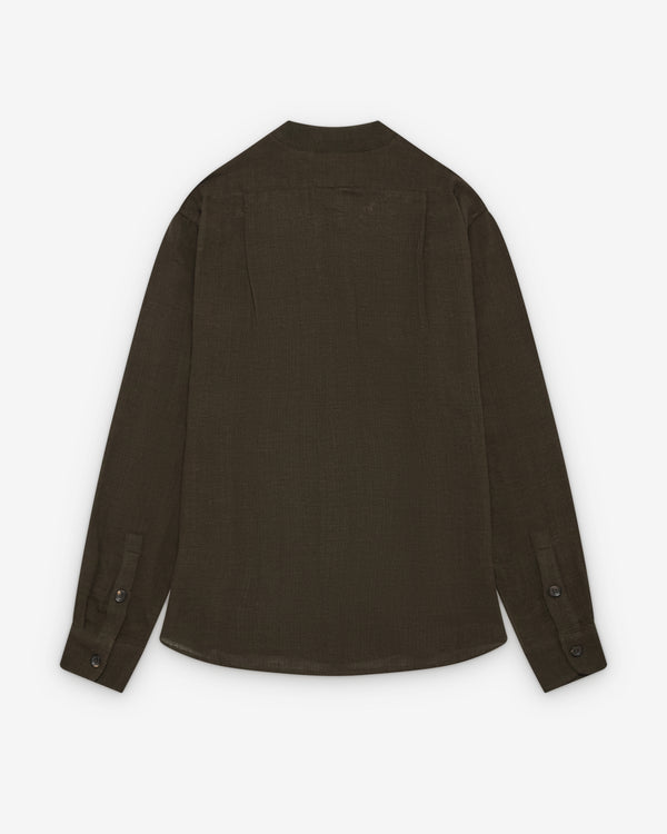 Kartik Research - Men's Band Collar Shirt - (Bark/Gold)