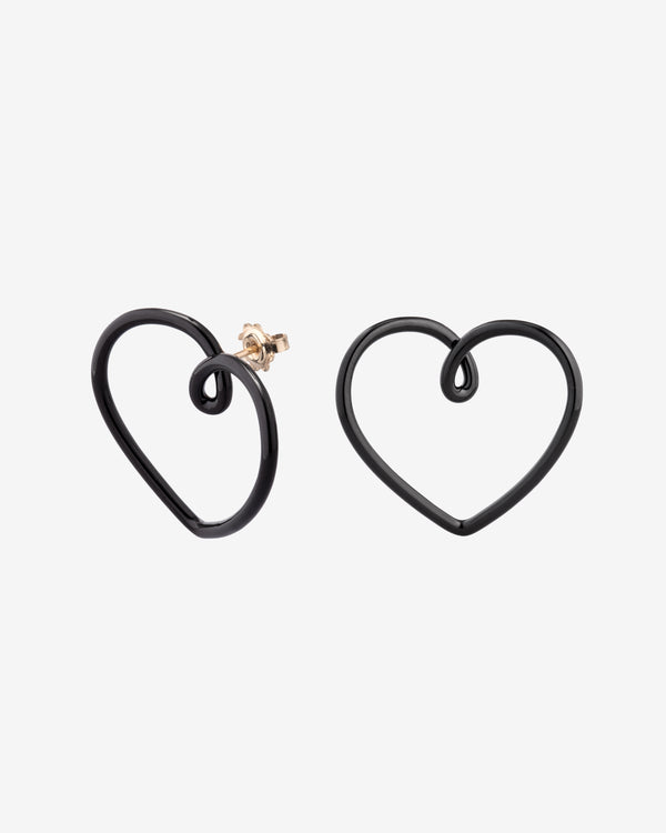 Bea Bongiasca - Women's Big Heart Earrings - (Yellow Gold)