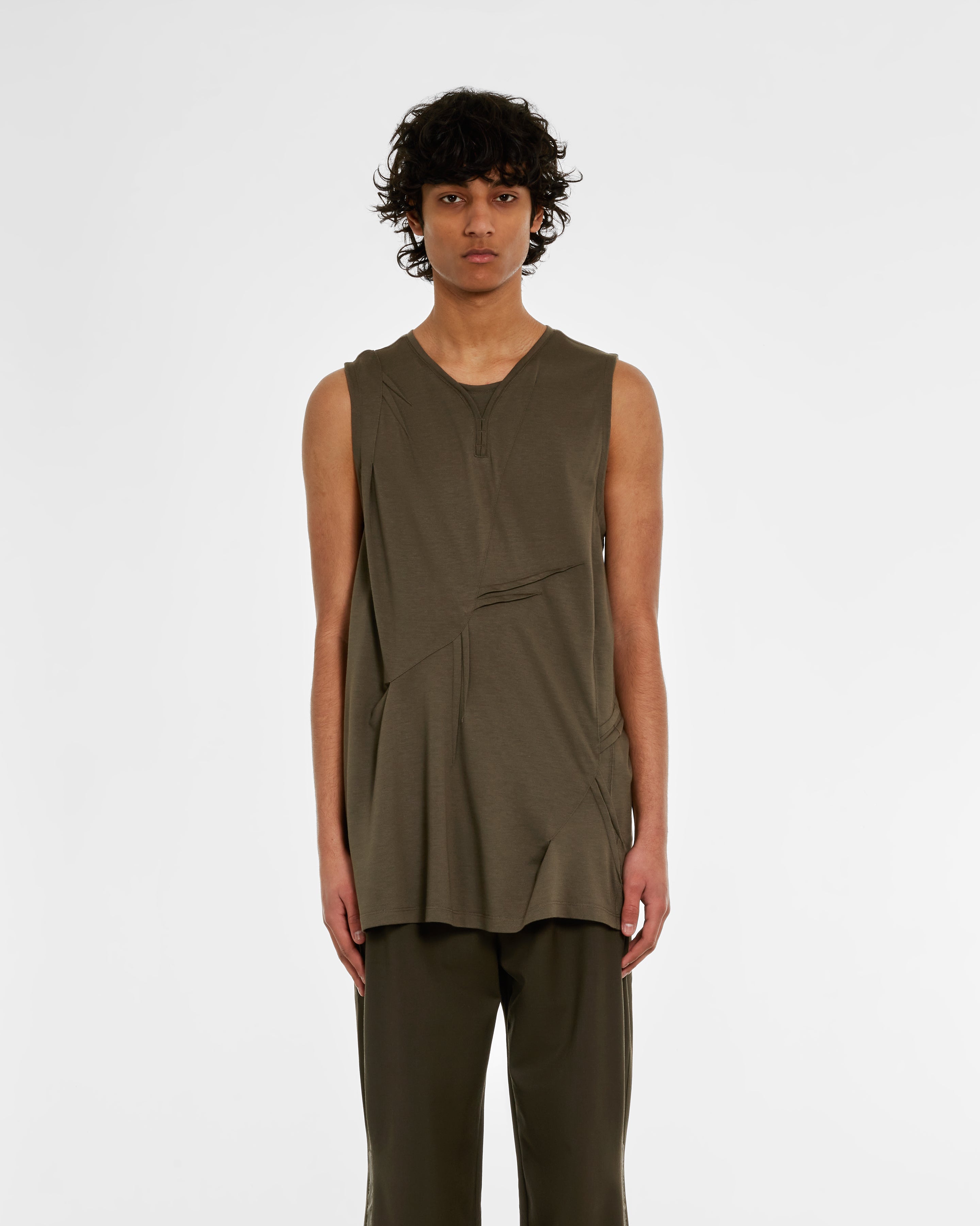 Kiko Kostadinov - Men's Deultum Darted Vest - (Taupe)