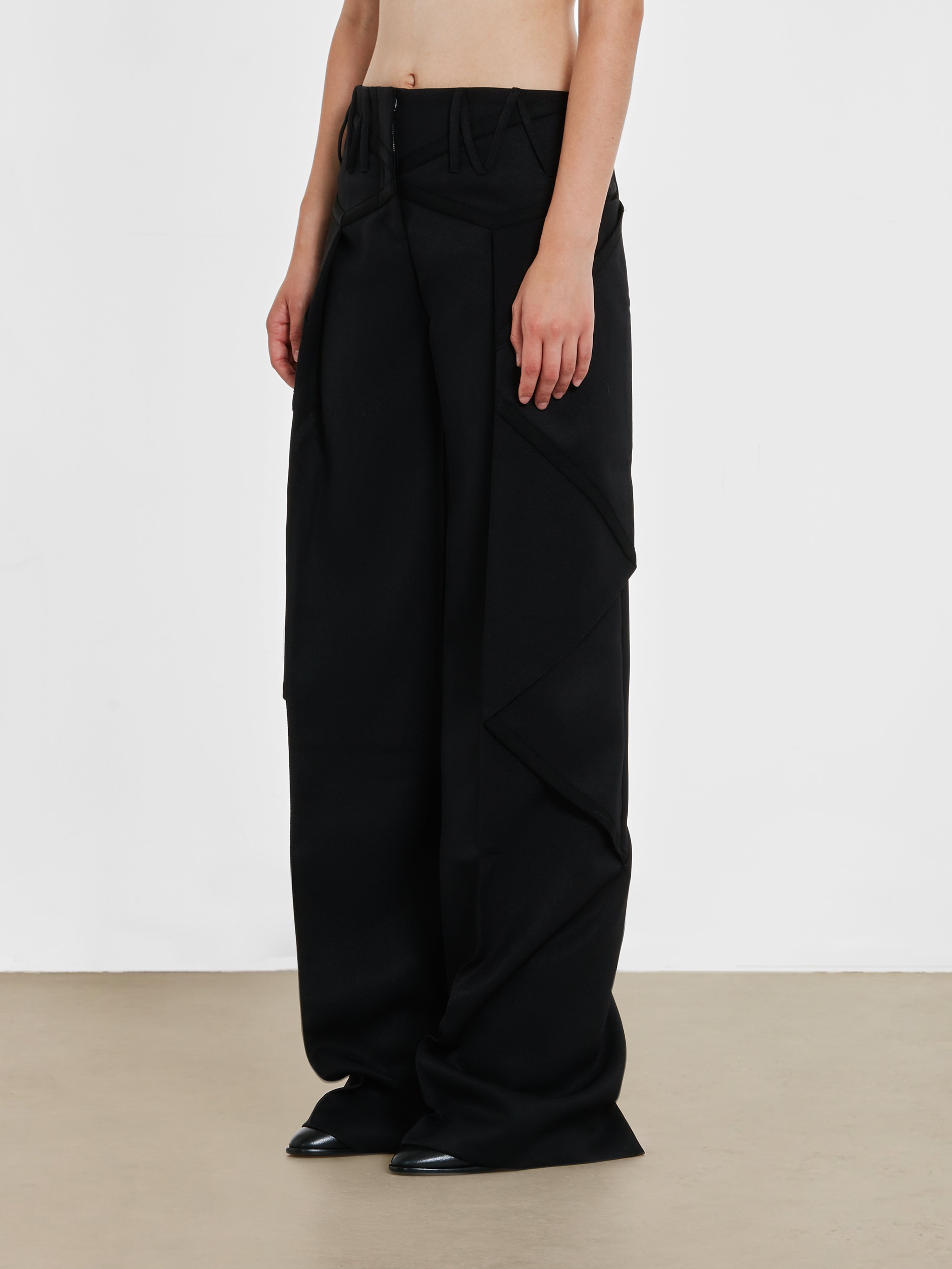 Kiko Kostadinov - Women’s Waterfall Trouser - (Pebble Black)