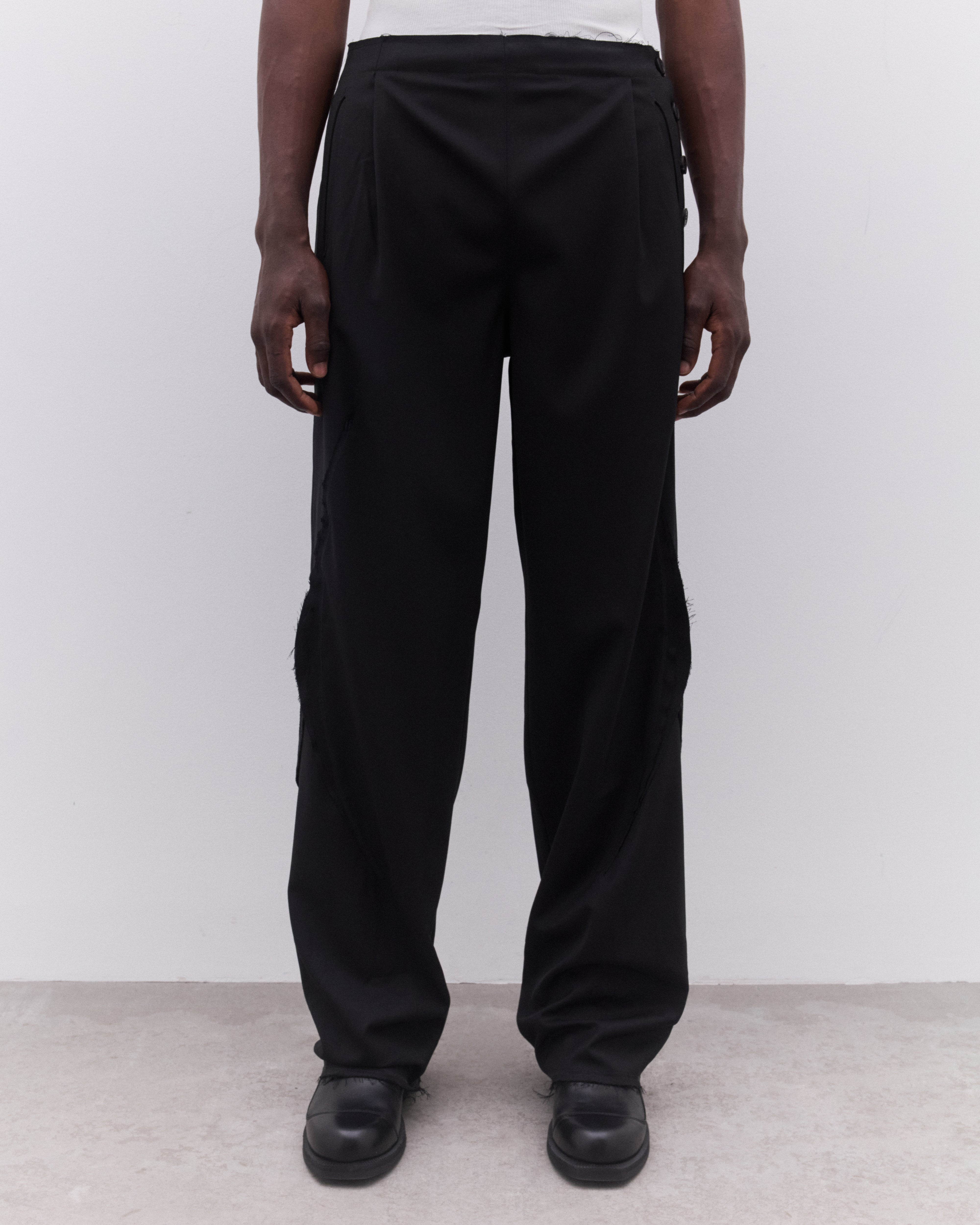 Kiko Kostadinov: Men's Vig K-Dart Trouser (Crow Black) | DSMNY E-SHOP