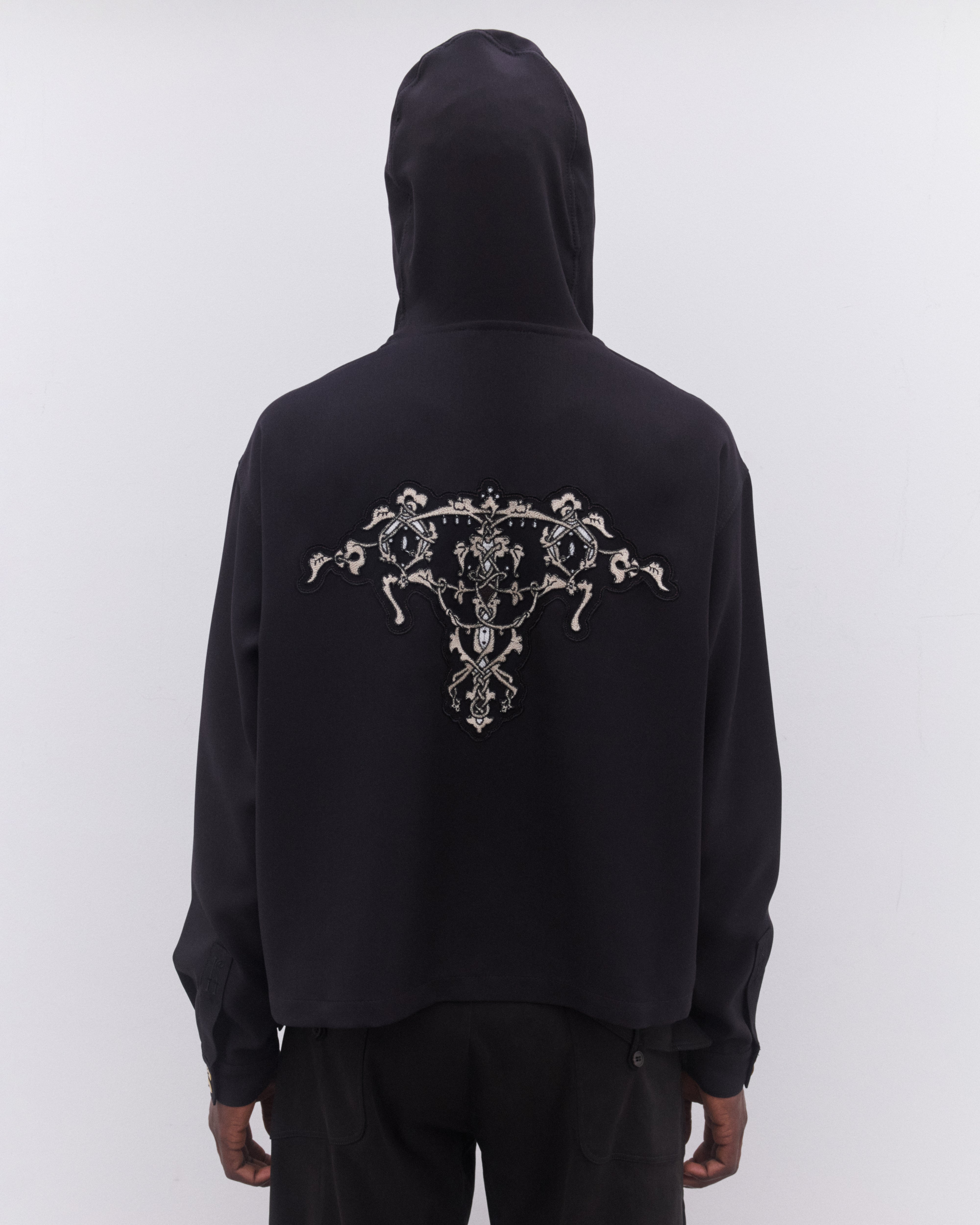 Kiko Kostadinov: Men's Slatina Hooded Top (Black) | DSMNY E-SHOP