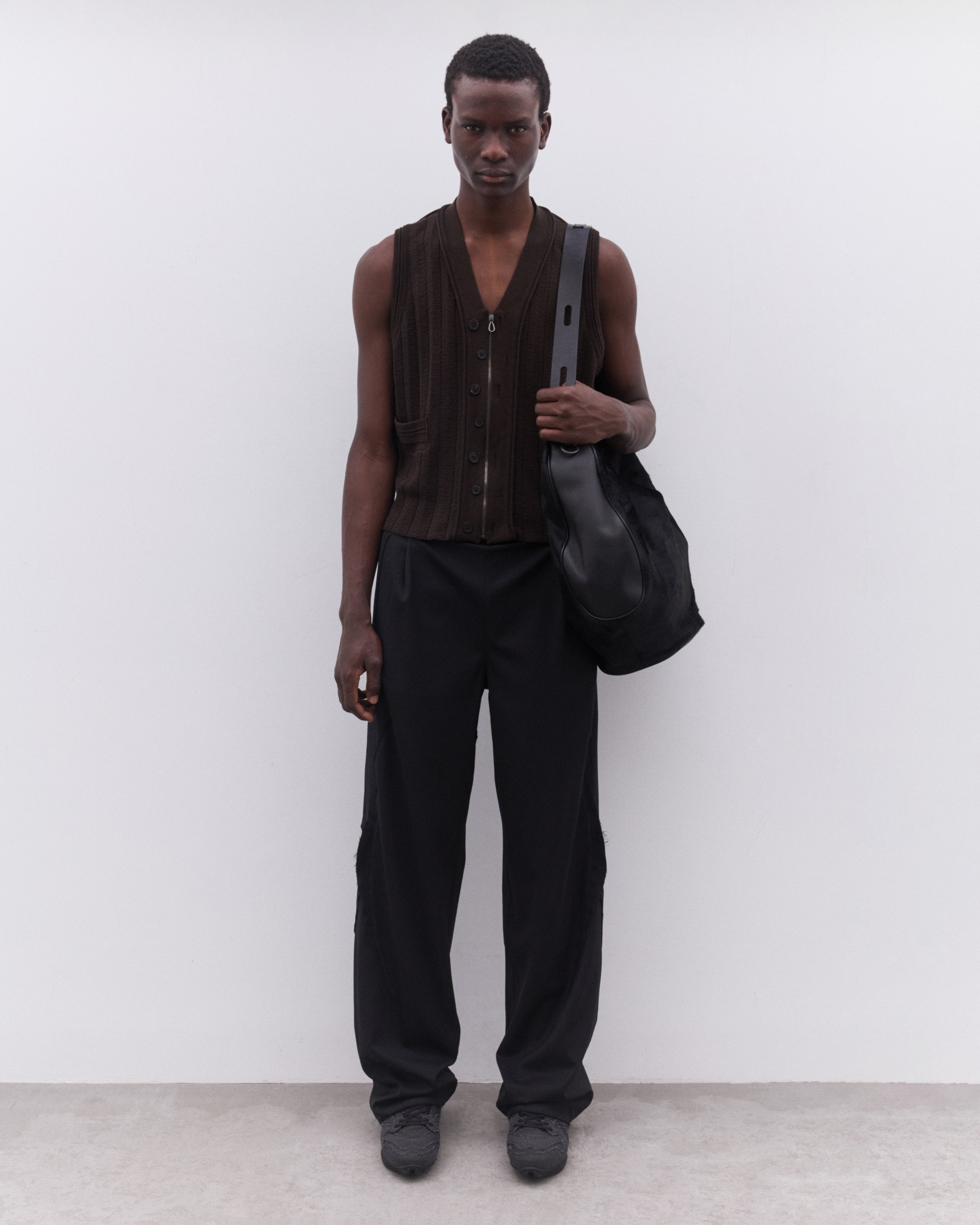 Kiko Kostadinov: Men's Fitz Knit Vest (Maroon) | DSMNY E-SHOP