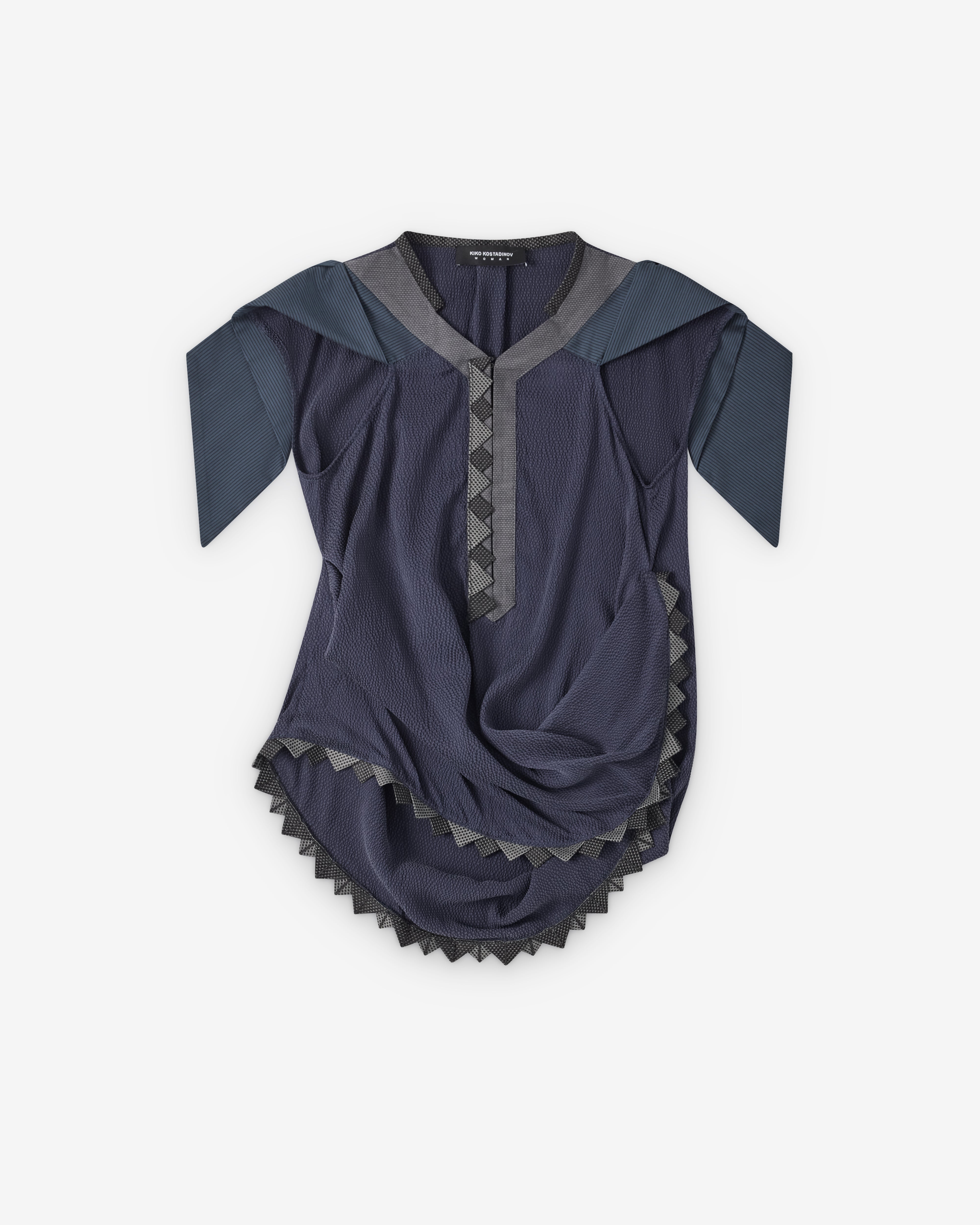 KIKO　アットドーンオアフ　リネントップス Kiko Kostadinov: Women's Weathervane Top (Blue) | DSMNY E-SHOP