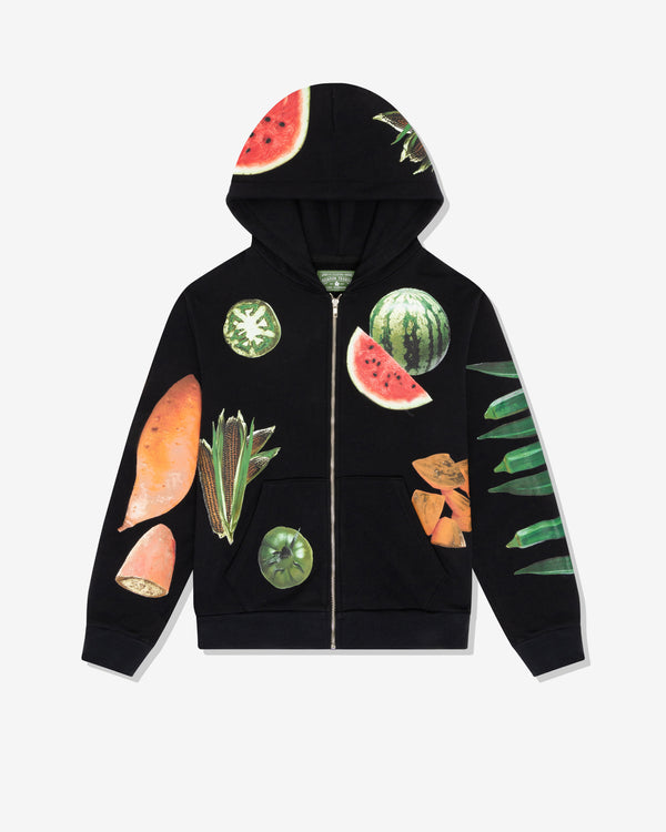 Denim Tears - Men's Fruit Collage Zip Up Hoodie - (Black)