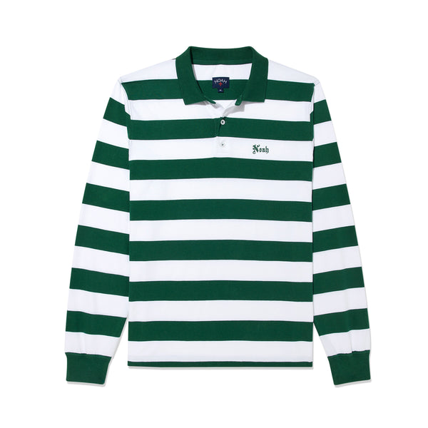 Noah - Men’s Jersey Long Sleeve Polo - (Green)