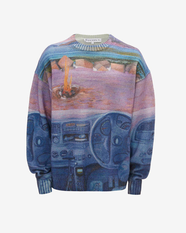 JW Anderson - Men's Printed Sweater - (Blue)