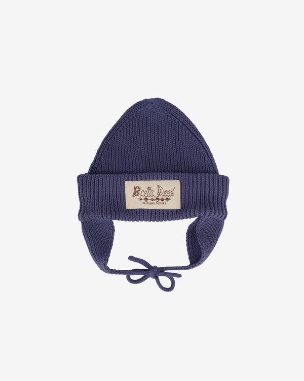 Brain Dead - Men's Knitted Ear Flap Beanie - (Blue)