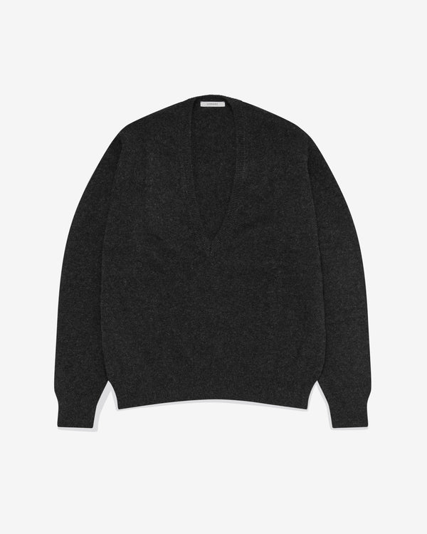 Lemaire - Men's Deep V Neck Jumper - (Charcoal)