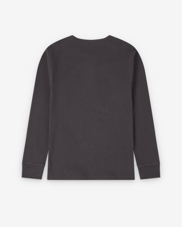 Lemaire - Men's Long Sleeve Henley - (Basalt)