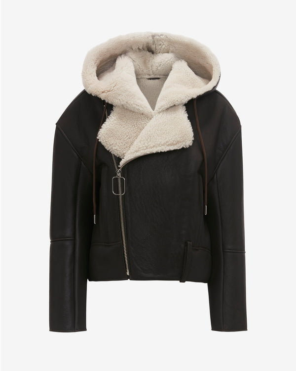 JW Anderson - Women's Hooded Biker Jacket - (Brown)