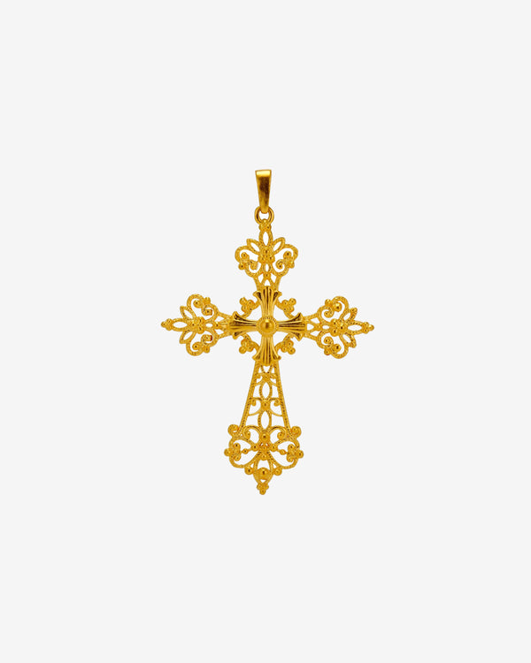 Mene - Lace Cross Pendant - (Gold)