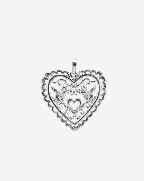 Mene - Lace Heart Pendant - (Platinum)
