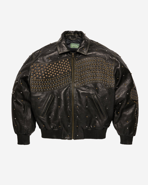 Denim Tears - Men's Lady Liberty Studded Leather Jacket - (Black)