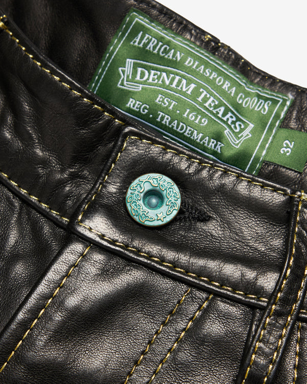 Denim Tears - Men's Lady Liberty Studded Leather Short - (Black)