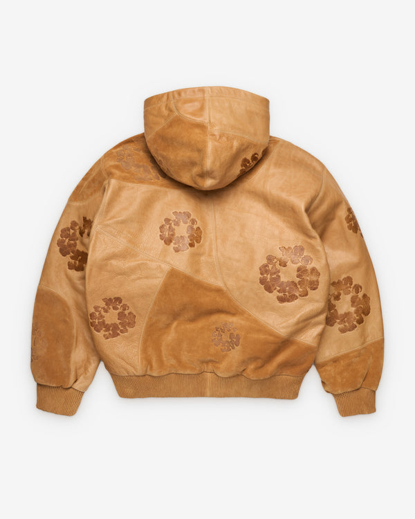 Denim Tears - Men's Leather Wreath Hoodie - (Brown)